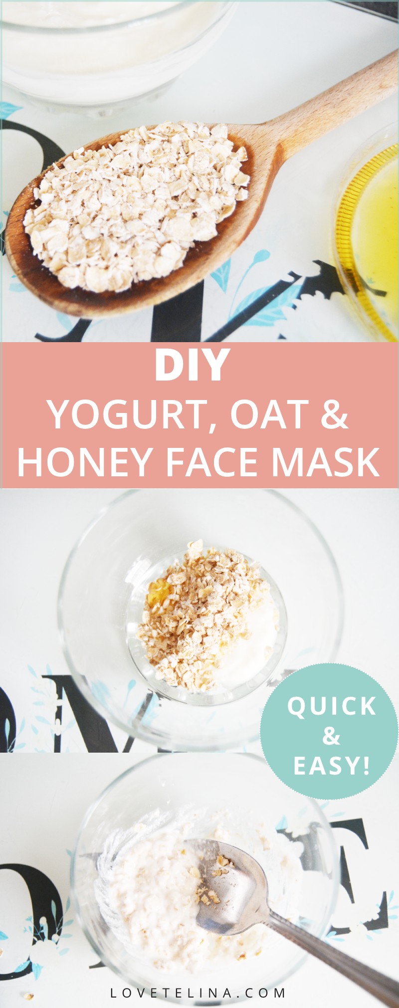 diy yogurt oat and honey face mask 